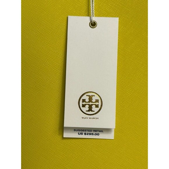 Tory Burch Saffiano Leather York Dual Buckle Dual Strap Tote in Sunshine - New - Picture 4 of 12